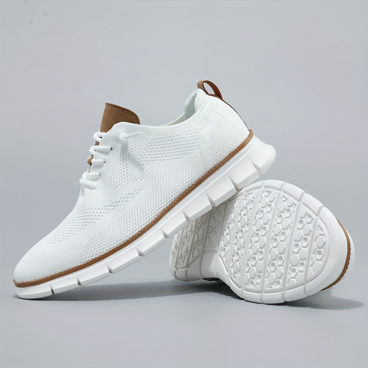 Men's Mesh Sneakers Lightweight Sneakers - Athletic Shoes - Breathable Lace-ups