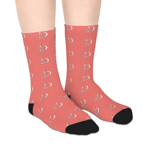 Playful Mid-length Socks with Fun Eiffel Tower Design