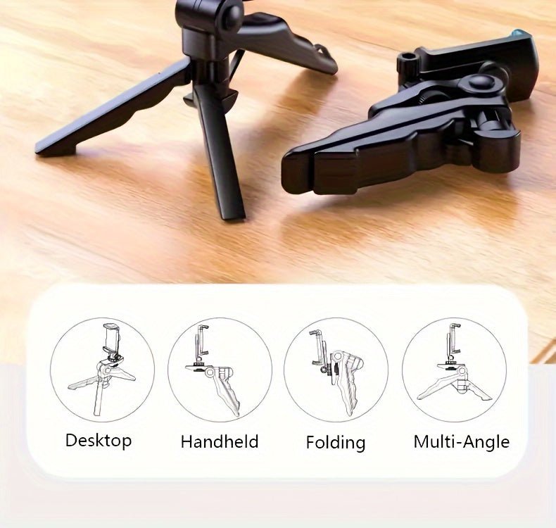 1pc Mobile phone stand tripod table top mobile phone stand small tripod anchor live stand