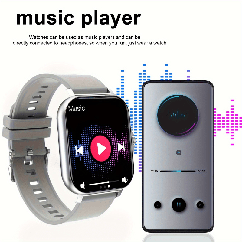 This watch is fully featured, stopwatch, alarm clock, calendar, music player, message receiving, wireless calling, sports mode, sedentary reminder weather forecast, calculator - USB charging, rechargeable lithium polymer batt