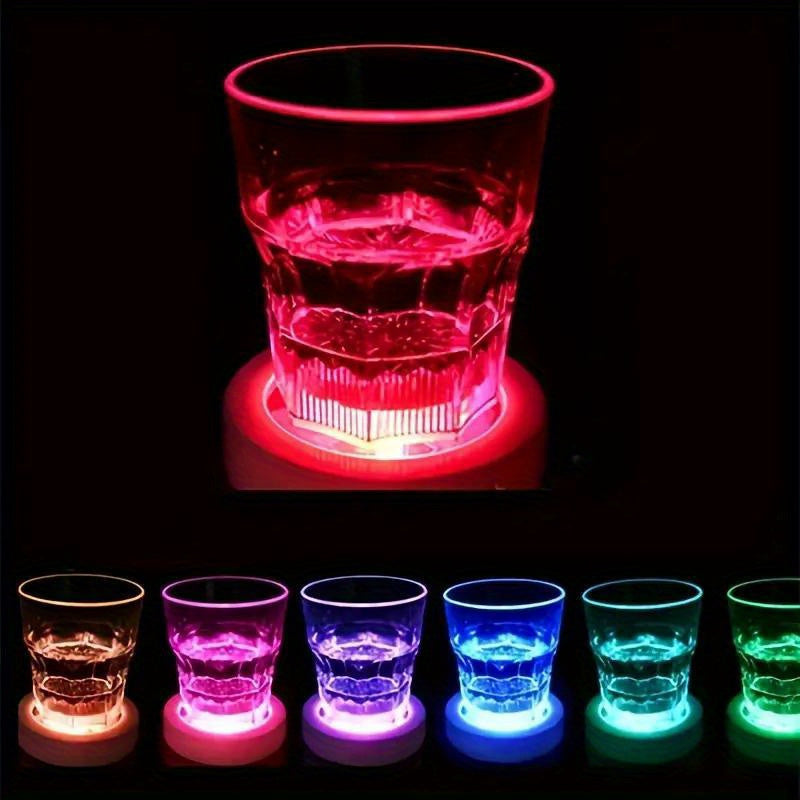 6pcs/12pcs, LED Luminous Bottle Stickers and Coasters for Parties and Celebrations - Creative and Eye-Catching Decorations,Suitable for,Bedroom,Wedding,Birthday Party,Game Room,Anniversary,Valentine'S Day,Christmas Home Decor