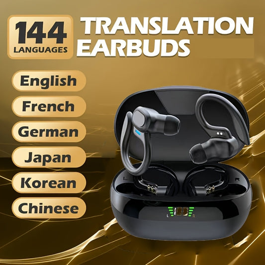 Hashzhe'S New Translation Headphones Support 144 Languages, Featuring a Type-C Wireless Charging Case And Built-In Microphone. These Wireless Headphones Offer Exceptional Value, with an Extended Battery Life And Precise Trans