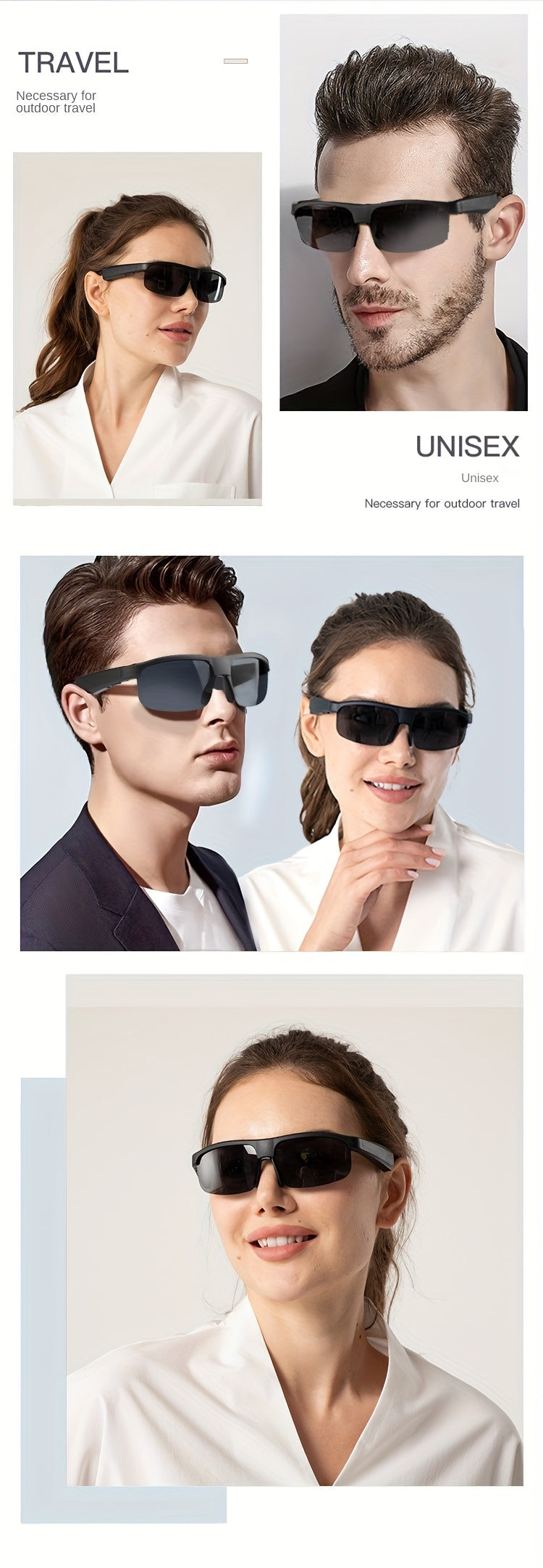 The Latest Wireless Smart Glasses, Ultra-explosive, TWS Sports Headphones, Glasses, Anti-UV, Outdoor Men And Women, High-looking, Upgraded Version, Music Playback And Calls