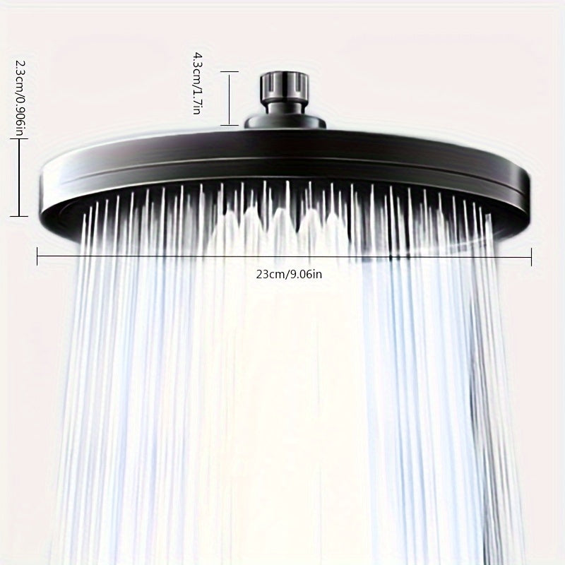 1pc Adjustable High Pressure Shower Head, Top Spray 6-speed Large Sprinkler, Pressurized Single Headheld Shower Head, Rain Sprinkler, Bathroom Accessoris