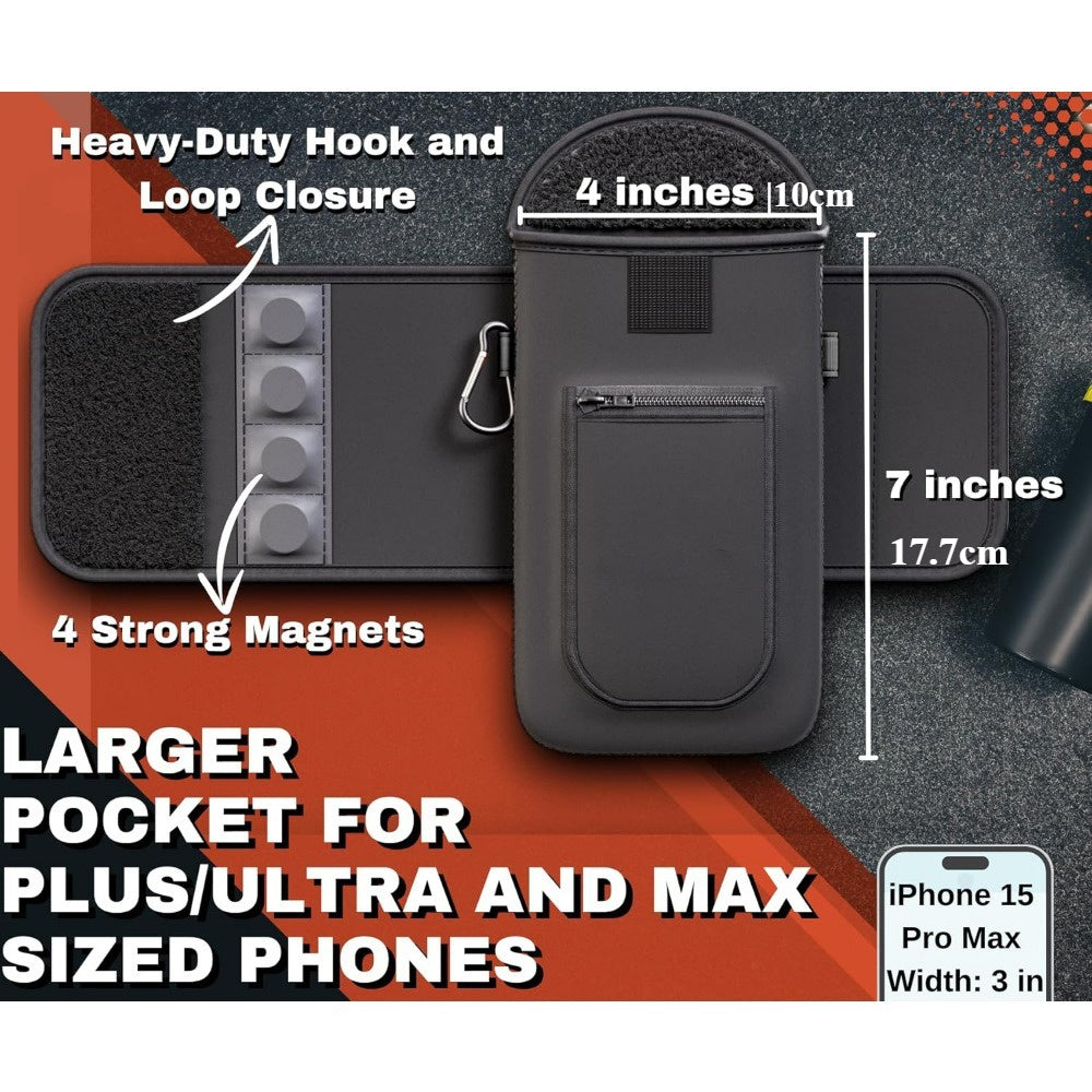 A Magnetic Fitness Bag with an Accessory Pocket And a Phone Holder, Featuring Four Magnets, Suitable for General Pouches for Phones, Keys, Headphones, And Other Items. an Essential Accessory for Sports And Outdoor Activities,