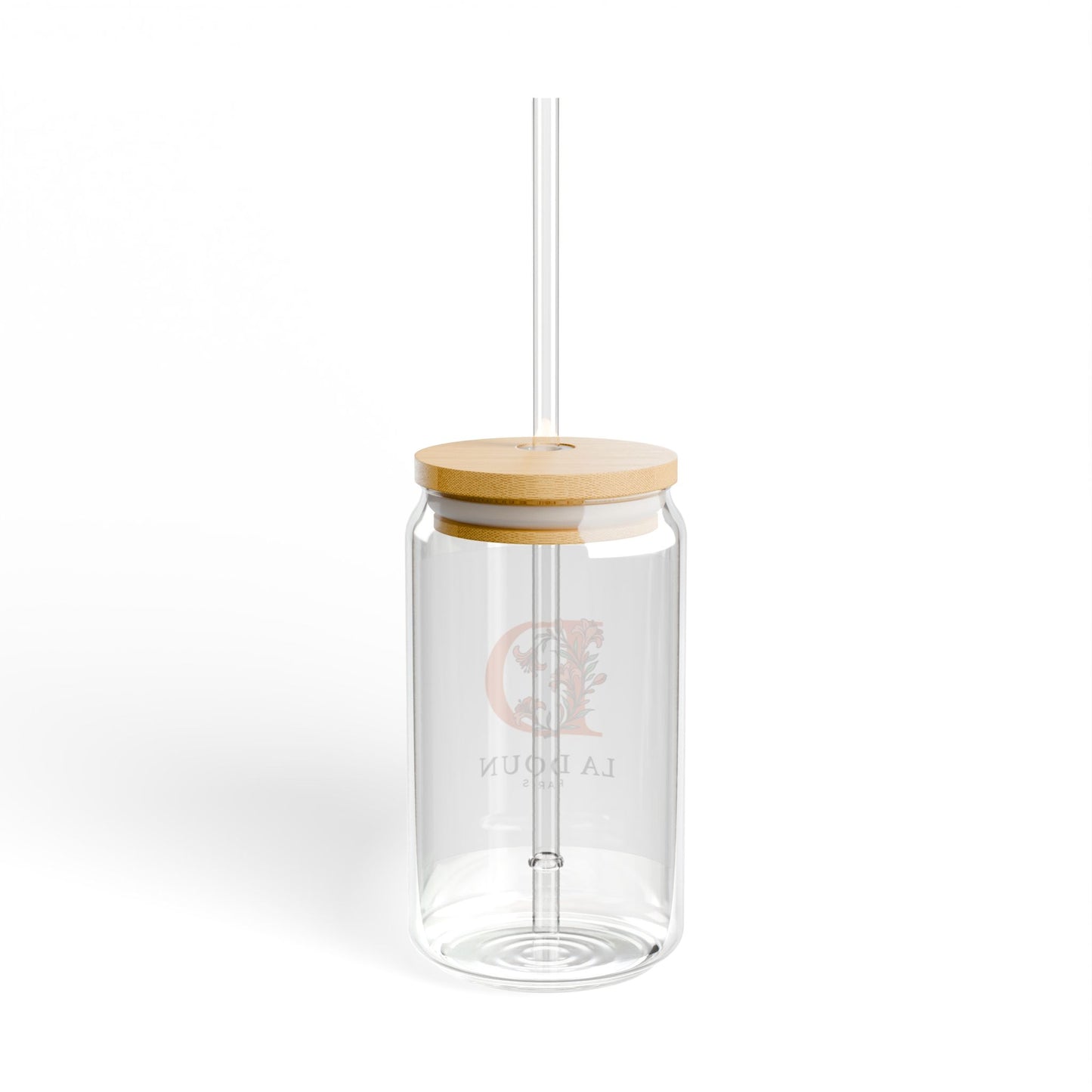 Stylish 16oz Sipper Glass with Bamboo Lid - Perfect for Home and Travel