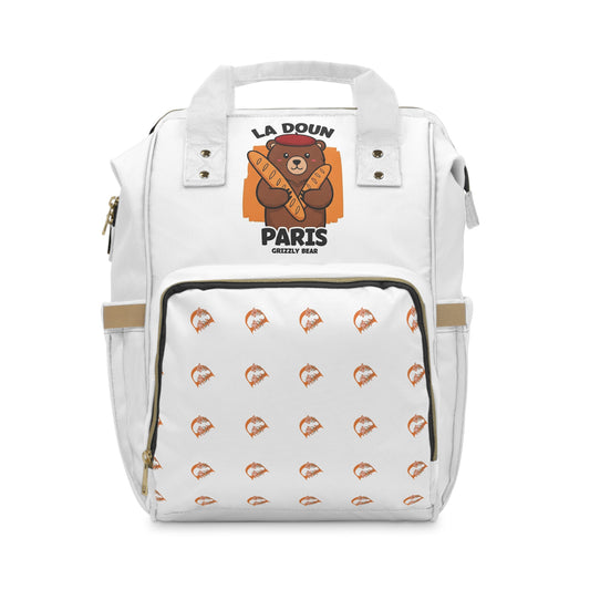 Grizzly Bear Paris Multifunctional Diaper Backpack - Stylish Baby Bag