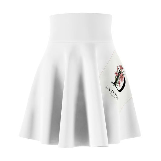 Floral Letter Monogram Women&#039;s Skater Skirt – Elegant & Playful