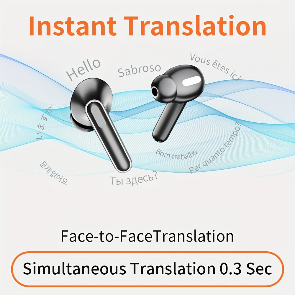 Real-Time Translation Earbuds by LIFEBEE, Wireless Translator Device for Travel & Business, Ideal Gift with APP for iOS & Android