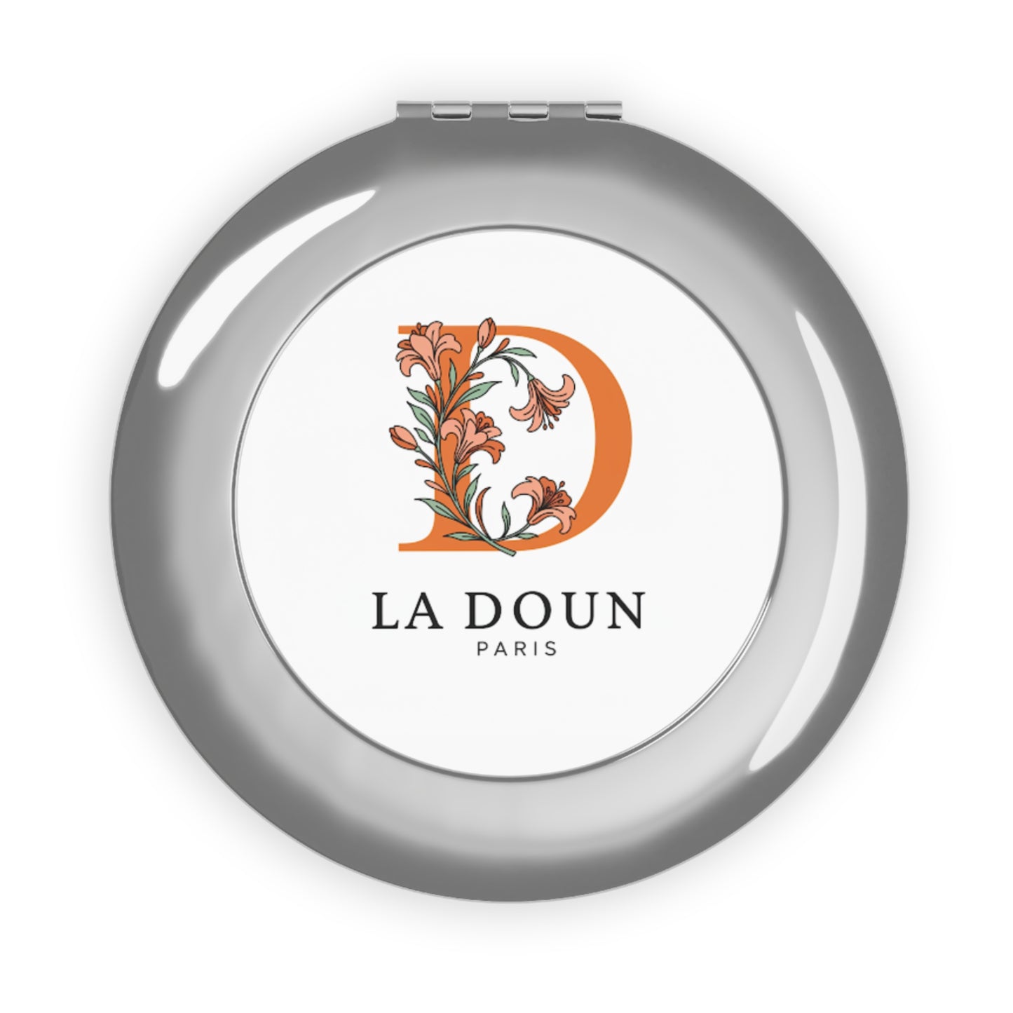 Elegant Floral Compact Travel Mirror - La Doun Paris