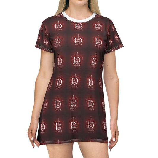 Stylish Graphic T-Shirt Dress with Bold Design for Casual Wear