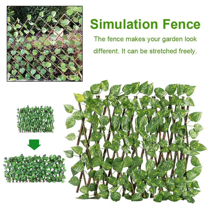 Artificial Leaf Wattled Wall Fence Screening Roll UV Protection Ivy Landscaping Fence Panel Home Decor Rattan Plants Wall