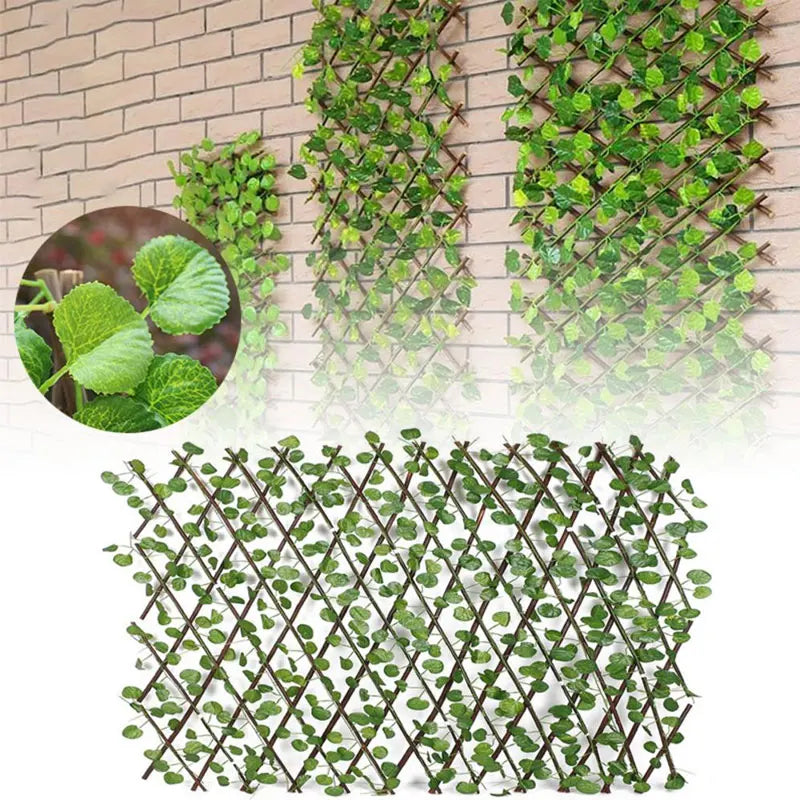 Artificial Leaf Wattled Wall Fence Screening Roll UV Protection Ivy Landscaping Fence Panel Home Decor Rattan Plants Wall