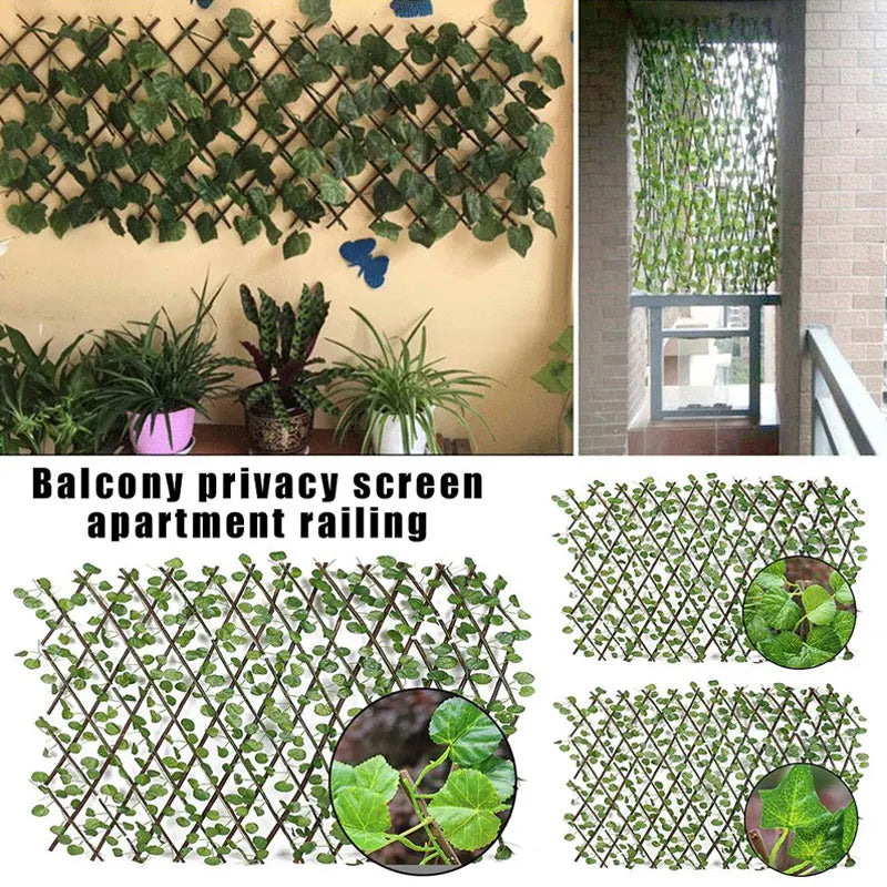 Artificial Leaf Wattled Wall Fence Screening Roll UV Protection Ivy Landscaping Fence Panel Home Decor Rattan Plants Wall