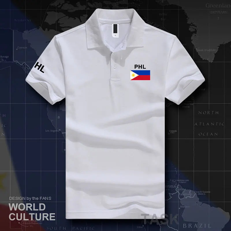 Philippines Pilipinas polo shirts men short sleeve white brands printed for country 2019 cotton nation team flag new fashion PH