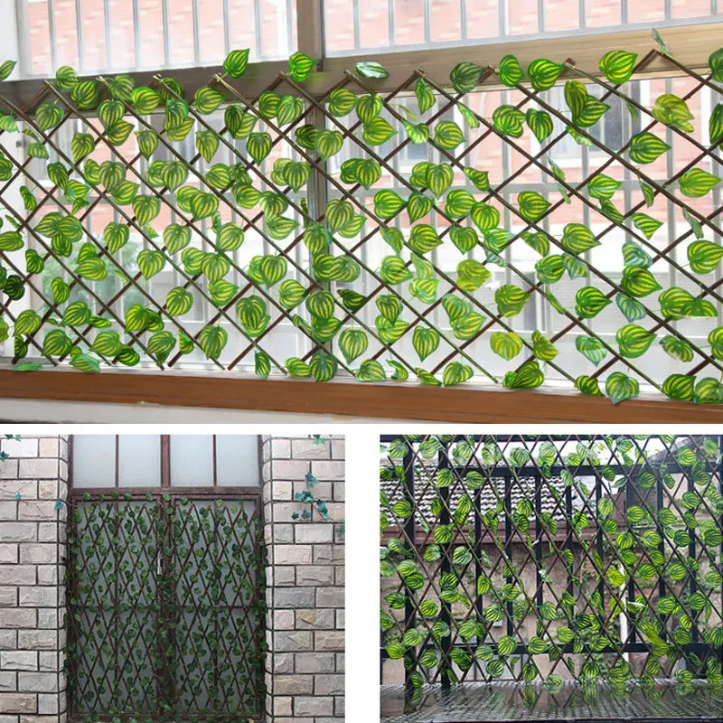 Artificial Leaf Wattled Wall Fence Screening Roll UV Protection Ivy Landscaping Fence Panel Home Decor Rattan Plants Wall