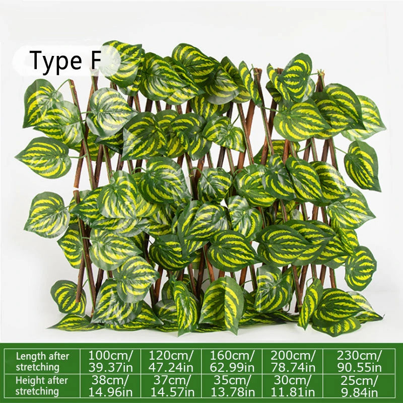 Artificial Leaf Wattled Wall Fence Screening Roll UV Protection Ivy Landscaping Fence Panel Home Decor Rattan Plants Wall