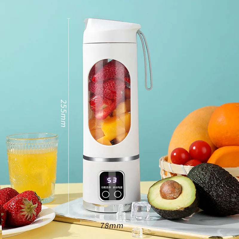 Portable Fruit Juice Blenders 3 Speed Adjustable Multifunction Juicers 8 Blade Easy Juicing Large Capacity Smoothies Processor