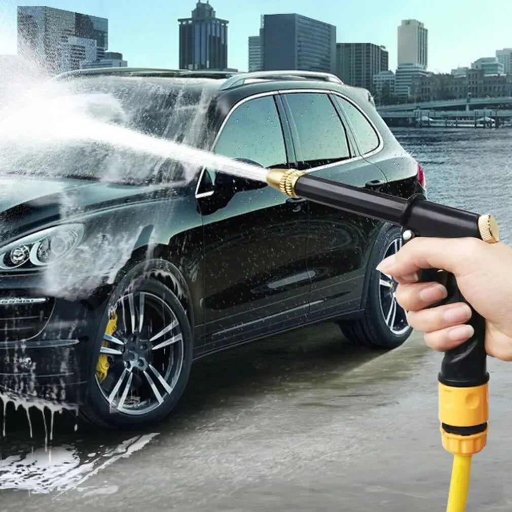 Automobile High-pressure Car Wash Water Gun, New Copper-plated Nozzle, Thickened Long Rod, Family Car Dual-purpose High-pressure