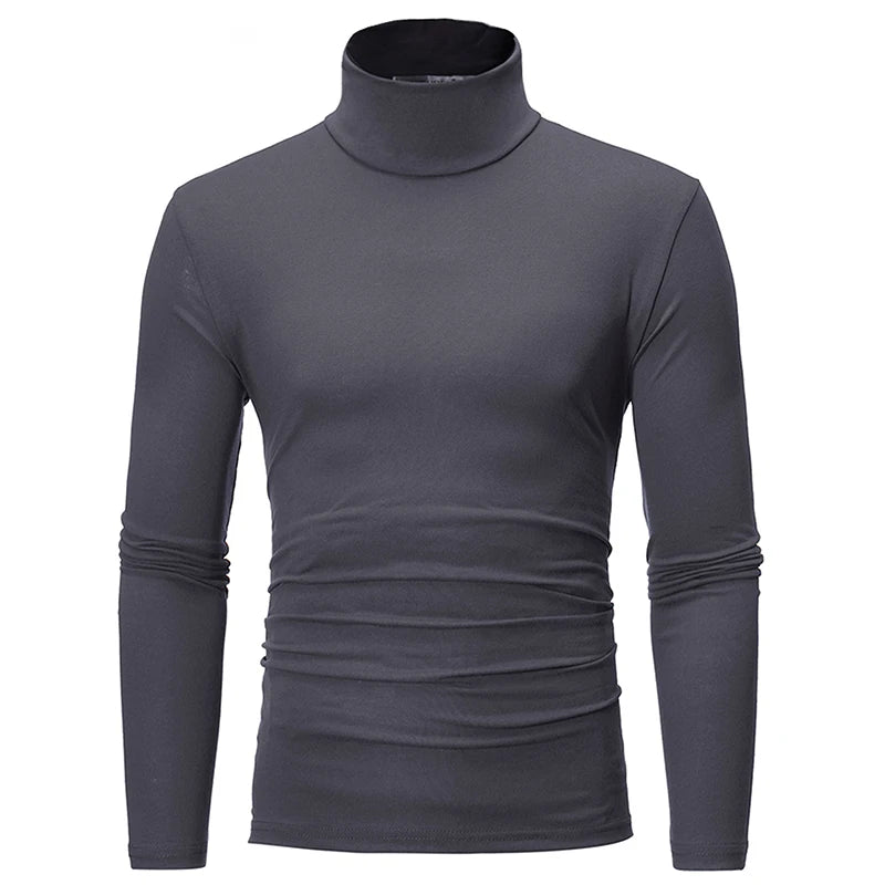 Thermal Underwear Tops Men Winter Clothes Thermal Shirt Autumn Men's Winter Tights High Neck Thin Slim Fit Long Sleeve T-shirt