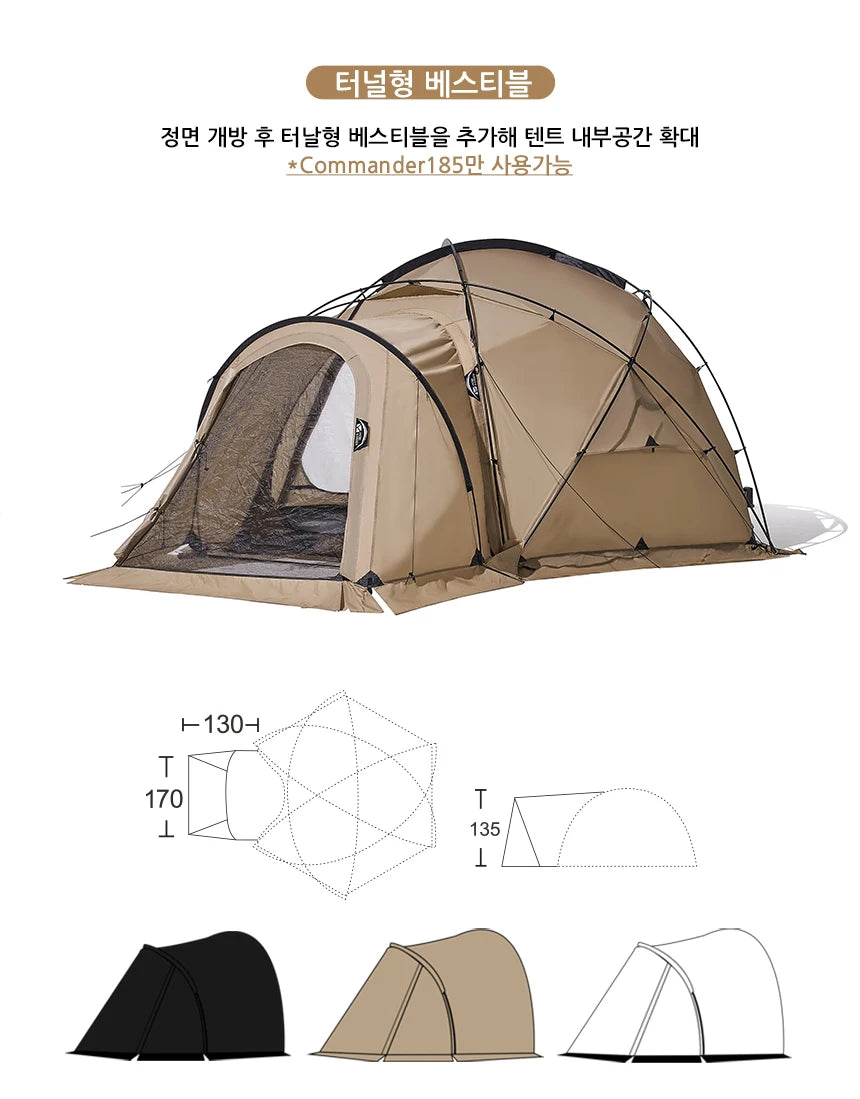 MOBI GARDEN Camping Tent Commander Dome Tent Shelter Waterproof Windproof Ultra-light 70D Nylon 160/185/245CM