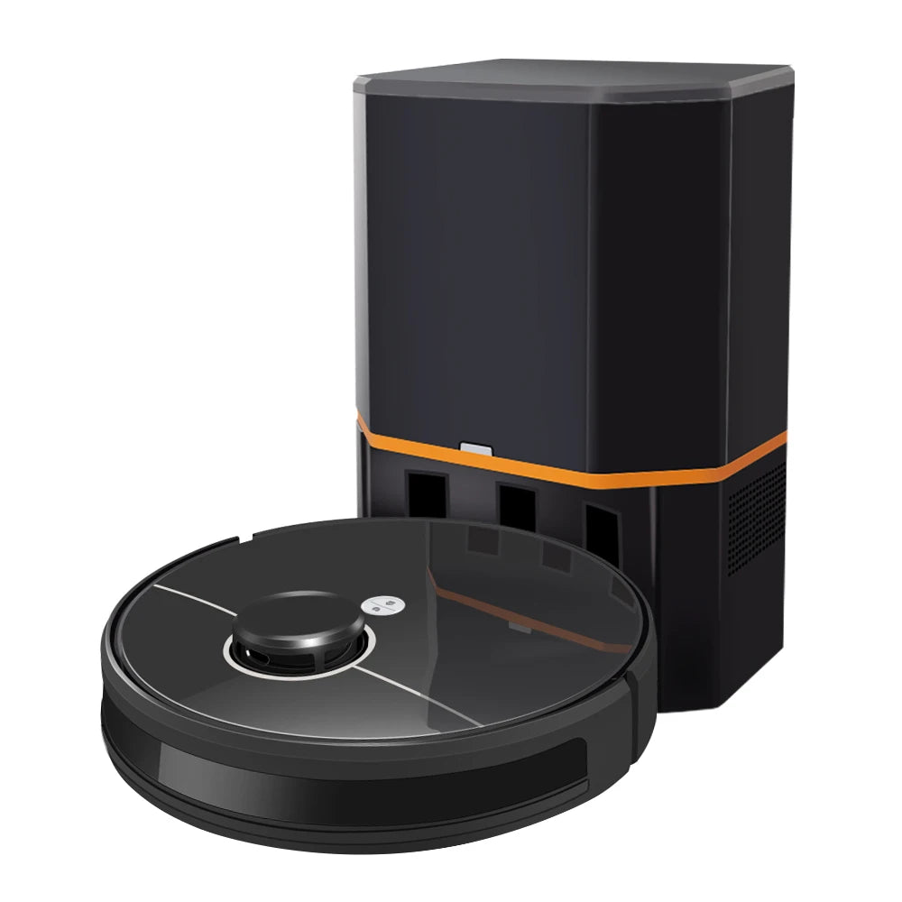 Robot Vacuum Cleaner ABIR R30 with Auto-empty Dock, 6500PA Suction, Multi-Floor Maping, Customized Wet Dry Room Cleaning