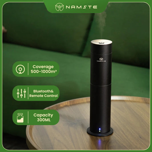 Namste Aroma Diffuser Bluetooth Remote Control 120ML Capacity Aluminum Alloy Essential Oil Incense Burner Home Hotel Perfume