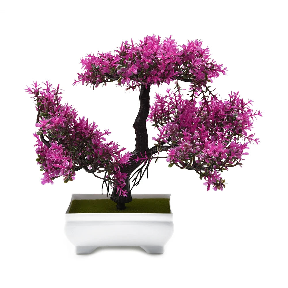 Artificial Plants Bonsai Small Tree Pot Fake Plant Flowers Potted Ornaments For Home Room Table Decoration Hotel Garden Decor