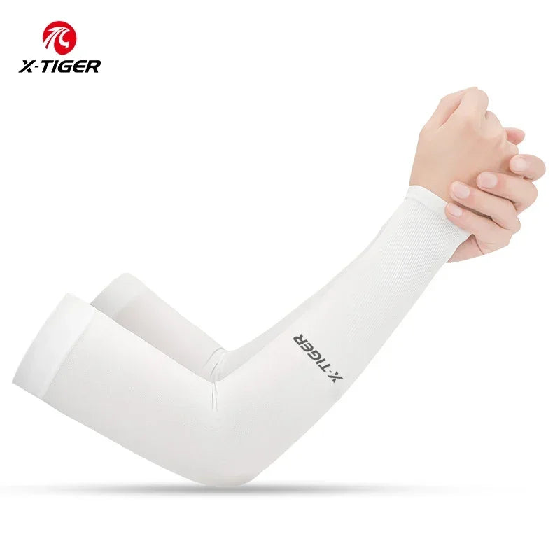 X-TIGER Cycling Arm Sleeves Ice Fabric  Anti-UV Sunscreen Running Cycling Sleeve Outdoor Sport Cycling Arm Warmers Men Women