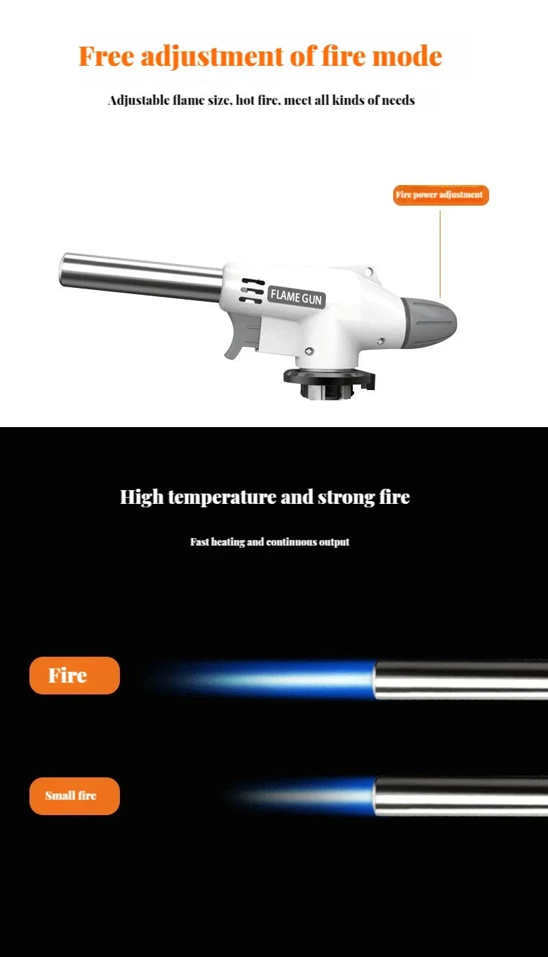 Portable Flame Gun Multifunctional Barbecue Torch Burner For Camping BBQ Desserts, Soldering, Cooking Heating Tool, Household fl