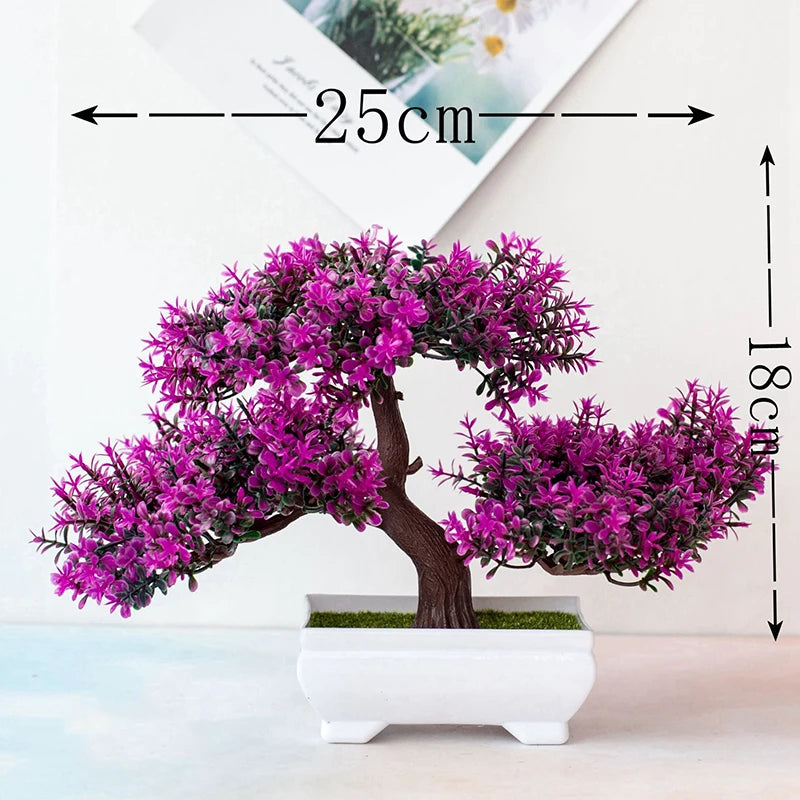 Artificial Plants Bonsai Small Tree Pot Fake Plant Flowers Potted Ornaments For Home Room Table Decoration Hotel Garden Decor