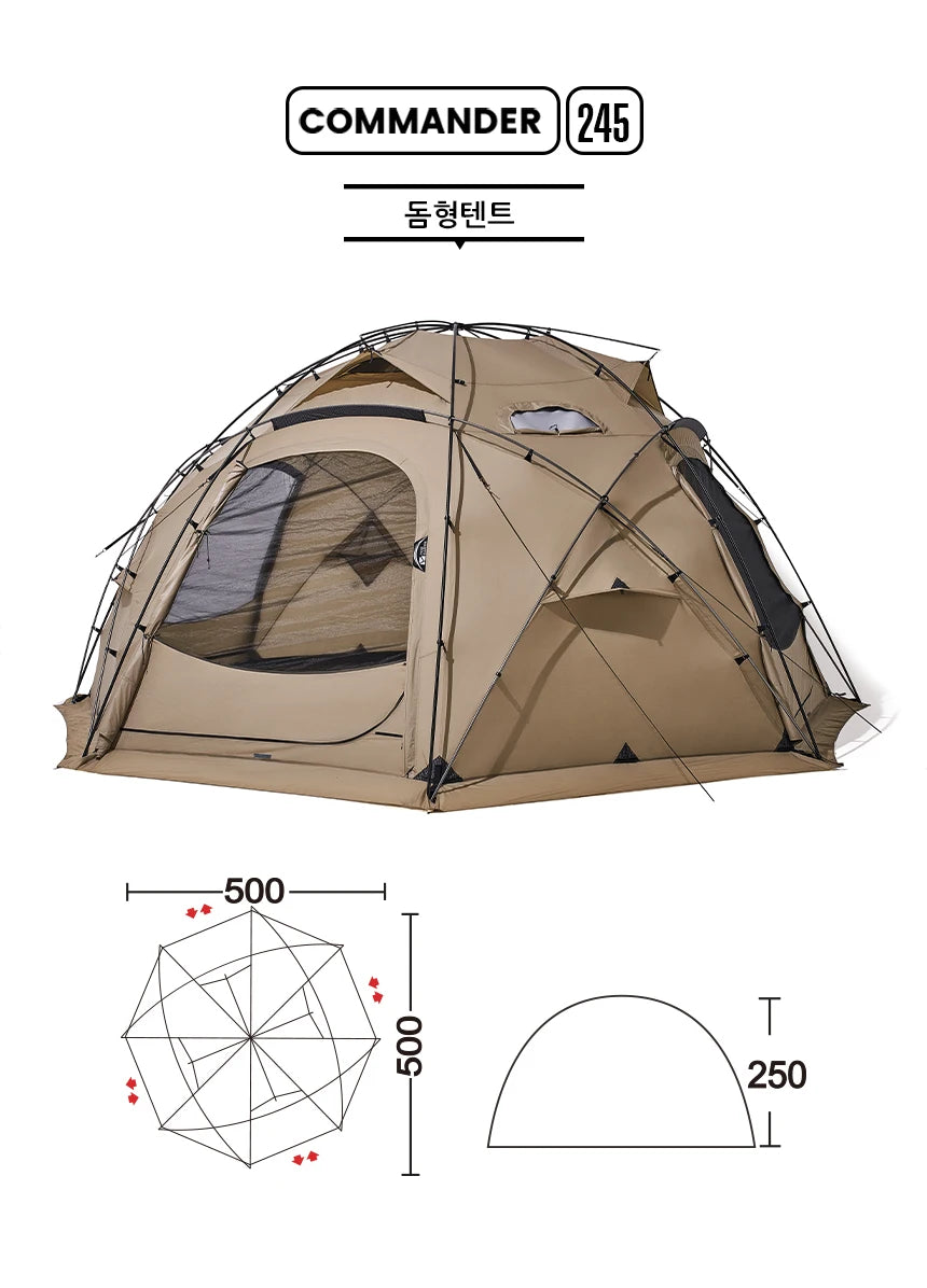 MOBI GARDEN Camping Tent Commander Dome Tent Shelter Waterproof Windproof Ultra-light 70D Nylon 160/185/245CM