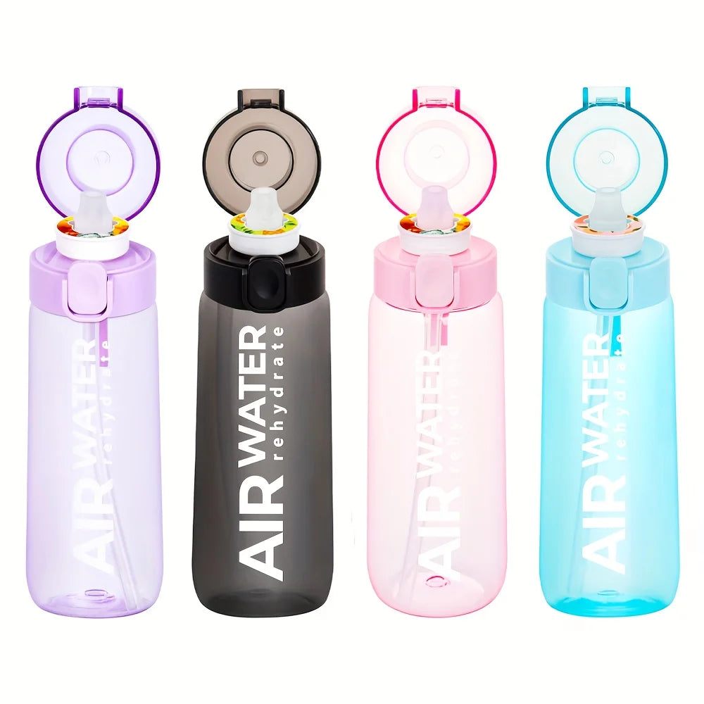 750ml/25oz Fruit Flavor Water Bottle 0 Sugar 0 Calories Sports Drinking Cup with 7 Fruit Pods Ideal for Fitness Sports Outdoor