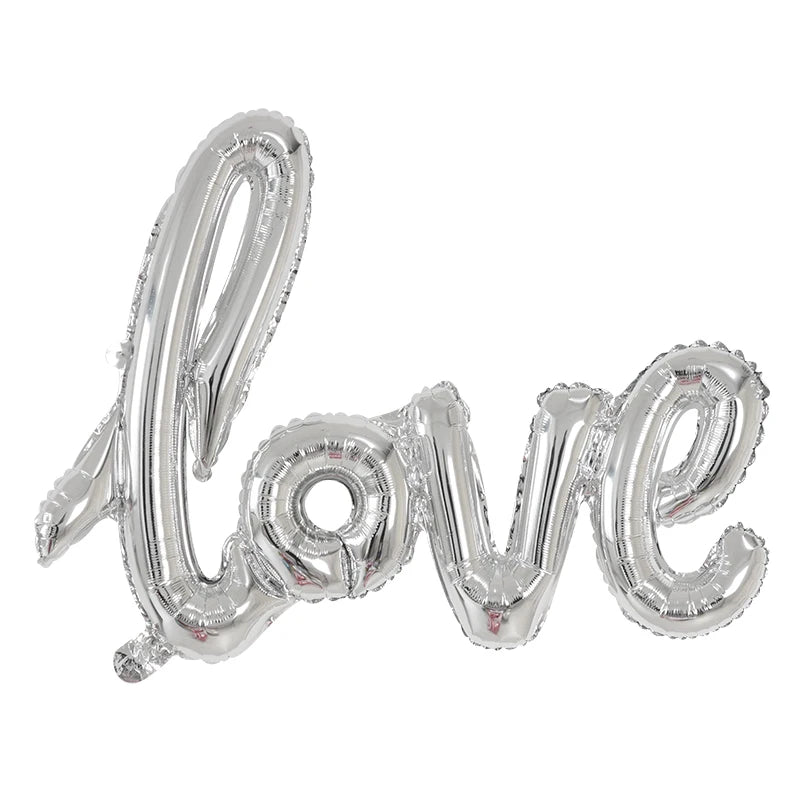 108cm Link LOVE Letter Foil Balloon Wedding Valentine's Day Anniversary Birthday Party Decoration Photo Props Air Globos Supplie