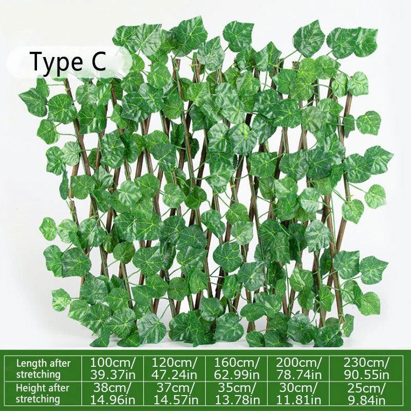 Artificial Leaf Wattled Wall Fence Screening Roll UV Protection Ivy Landscaping Fence Panel Home Decor Rattan Plants Wall