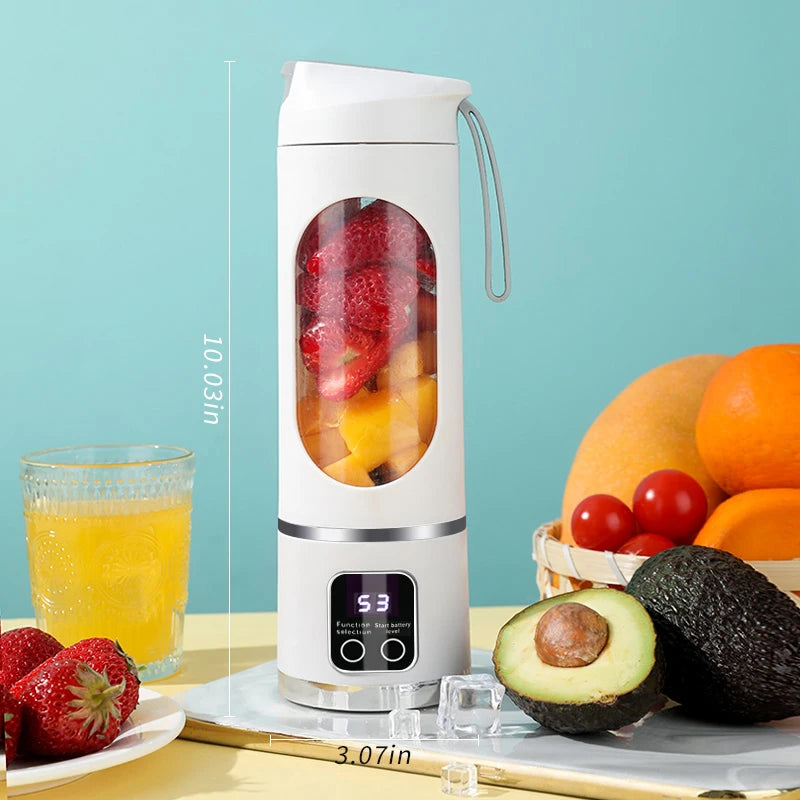 450ml Fruit Juicer 8 Blades 3 Gears USB Rechargeable Portable Blender Ice Crusher for Shakes and Smoothies Juicer Cup