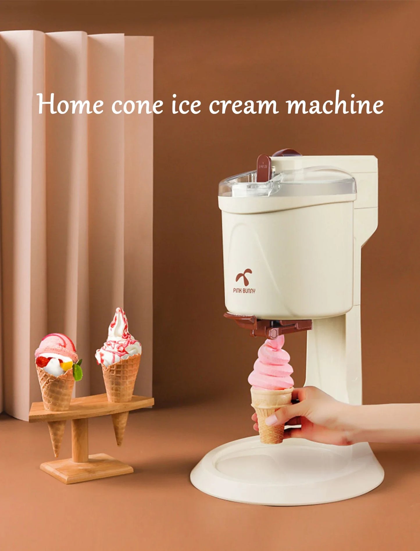 Ice Cream Machine 220V Household Automatic DIY Frozen Fruit 1L Fruit Dessert Machine Milkshake Machine BL-1000  21W