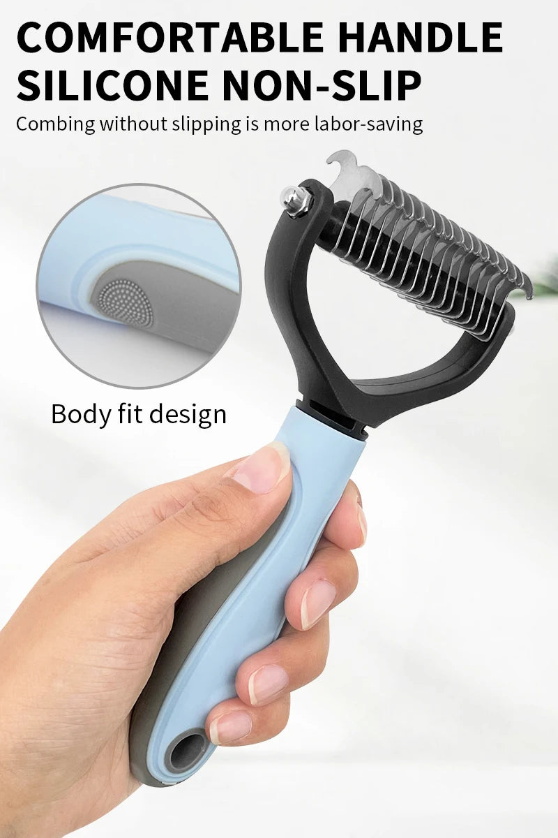 Pet Hair Removal Comb Cat Dog Brush Pet Hair Grooming Tool Puppy Hair Shedding Combs Pet Fur Trimming Dematting Deshedding Brush