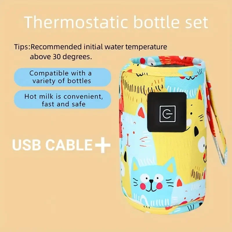 USB Milk Water Warmer, Travel Stroller Insulated Bag, Nursing Bottle Heater, Portable Bottle Feeding Warmer, Christmas, Hallowee