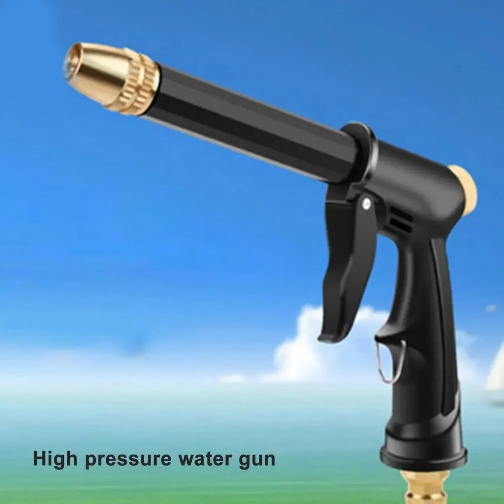 Automobile High-pressure Car Wash Water Gun, New Copper-plated Nozzle, Thickened Long Rod, Family Car Dual-purpose High-pressure