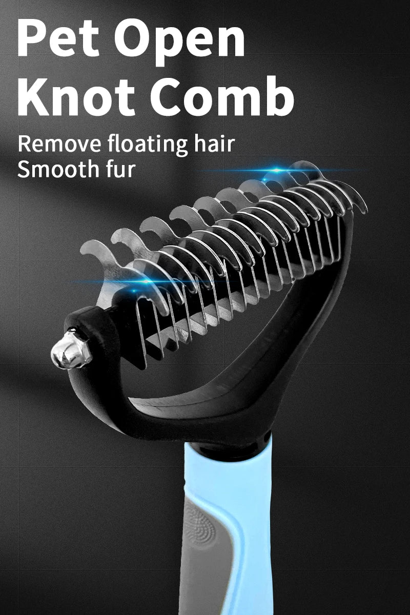 Pet Hair Removal Comb Cat Dog Brush Pet Hair Grooming Tool Puppy Hair Shedding Combs Pet Fur Trimming Dematting Deshedding Brush