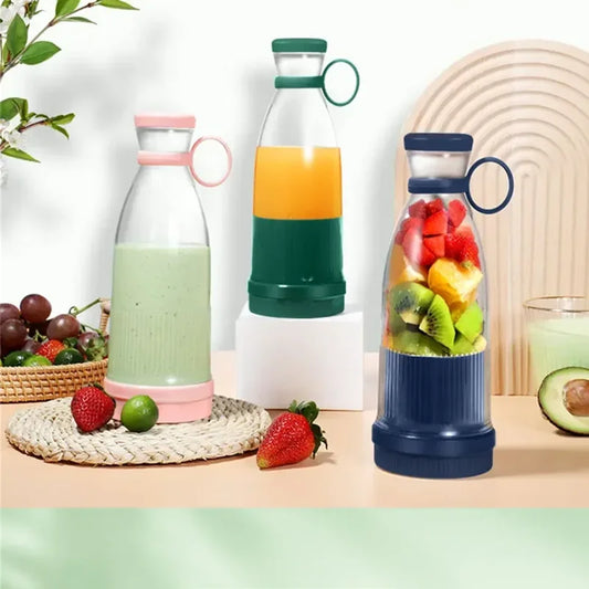 Electric Juicer Cup 6 Blades Blender Milkshake Machine USB Portable Fruit Milk Mixing Tool Mini Fresh Juice Blender