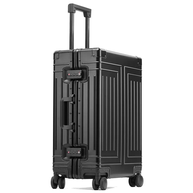 100% Aluminum-magnesium alloy Travel Suitcase Rolling Luggage 20/24/28 inch Trolley Luggage Carry-On Cabin Suitcase