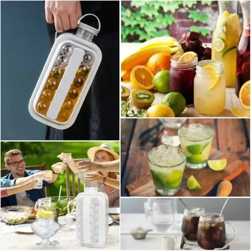 Portable Silicone Ice Ball Maker Kettle Creative Ice Cube Mold Kitchen Bar Gadgets Ice Hockey Lattice Making tool Kettle