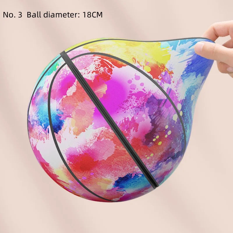 Indoor Silent Basketball Cloth Cover Soft And High Elastic Foam Mute Ball No Noise Sports Ball Density Ball Sports Games