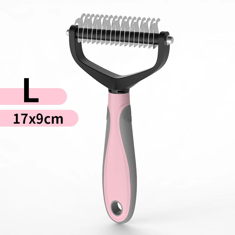 Pet Hair Removal Comb Cat Dog Brush Pet Hair Grooming Tool Puppy Hair Shedding Combs Pet Fur Trimming Dematting Deshedding Brush