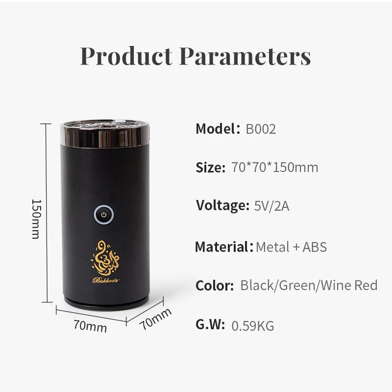 Mini Portable Electric Incense Burner USB Aroma Diffuser Arabian Rechargeable Incense Holder Censer Home Decoration