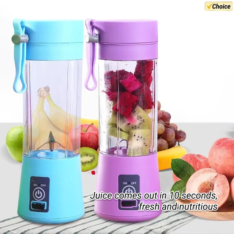 Portable Mini Blender for Shakes and Smoothies Rechargeable USB 380ML Traveling Fruit Juicer Cup Hand Fruit Blender Juicing Cup