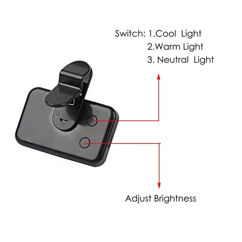 Portable Mini Selfie Fill Light Rechargeable 3 Modes Adjustable Brightness Clip On For Mobile Phone Make Up Computer Fill Light