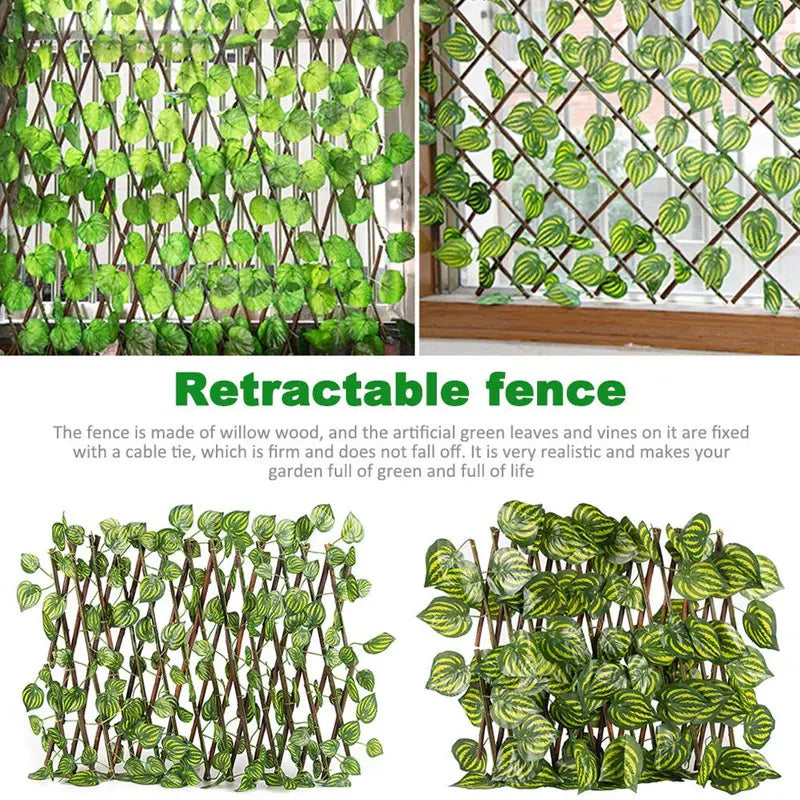 Artificial Leaf Wattled Wall Fence Screening Roll UV Protection Ivy Landscaping Fence Panel Home Decor Rattan Plants Wall